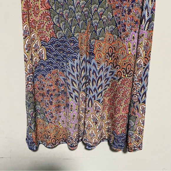 MSK Women’s XL Multicolor Paisley Button Front Sleeveless Shirt Dress - Picture 9 of 9